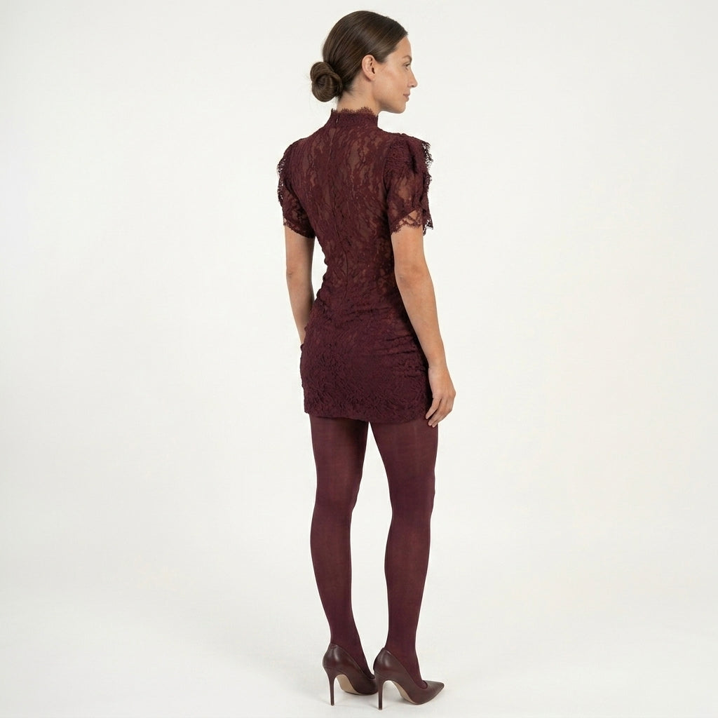 Vestido encaje floral mini