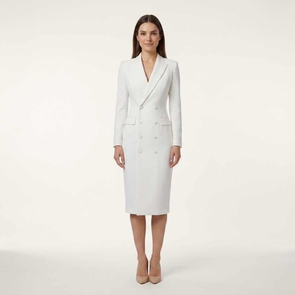 Vestido midi sastre elegante