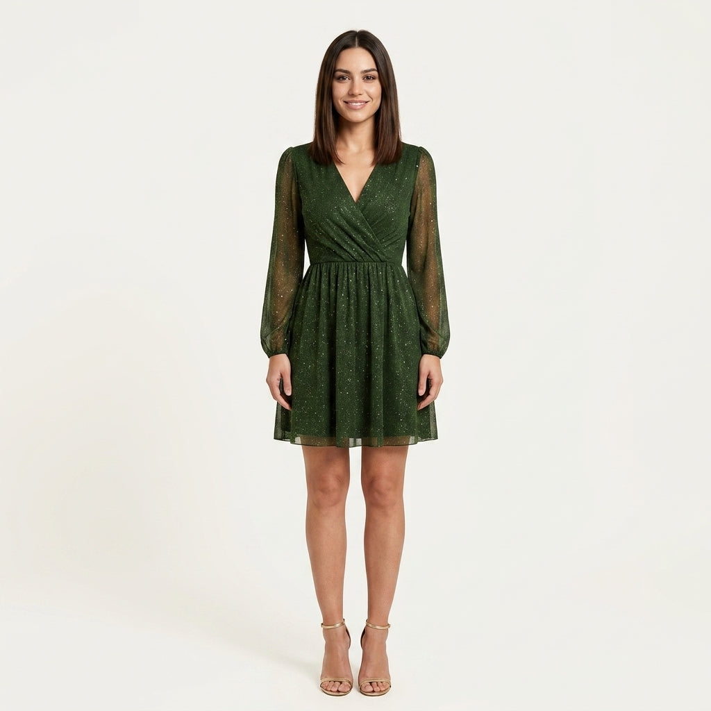 Vestido Mini Brillo Elegante