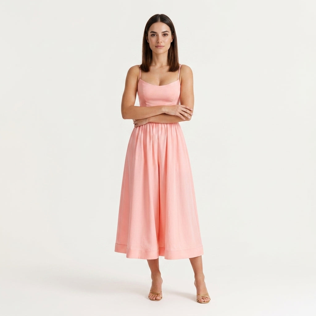 Vestido Midi Tirantes Mujer