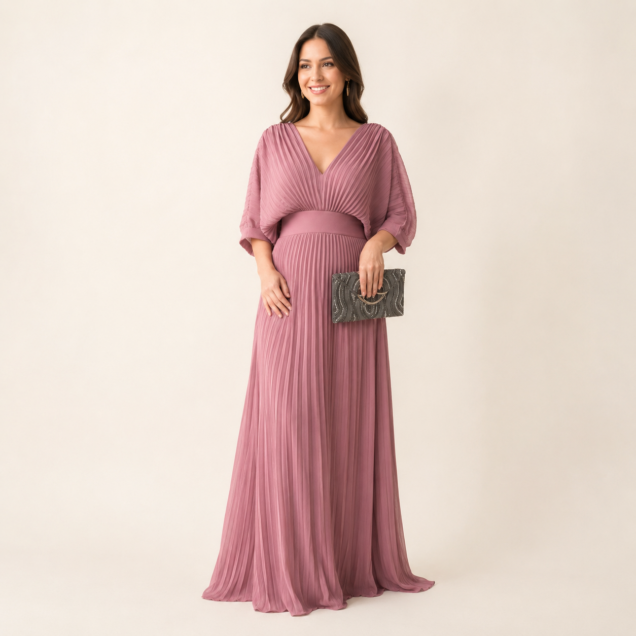Vestido Maxi Plisado