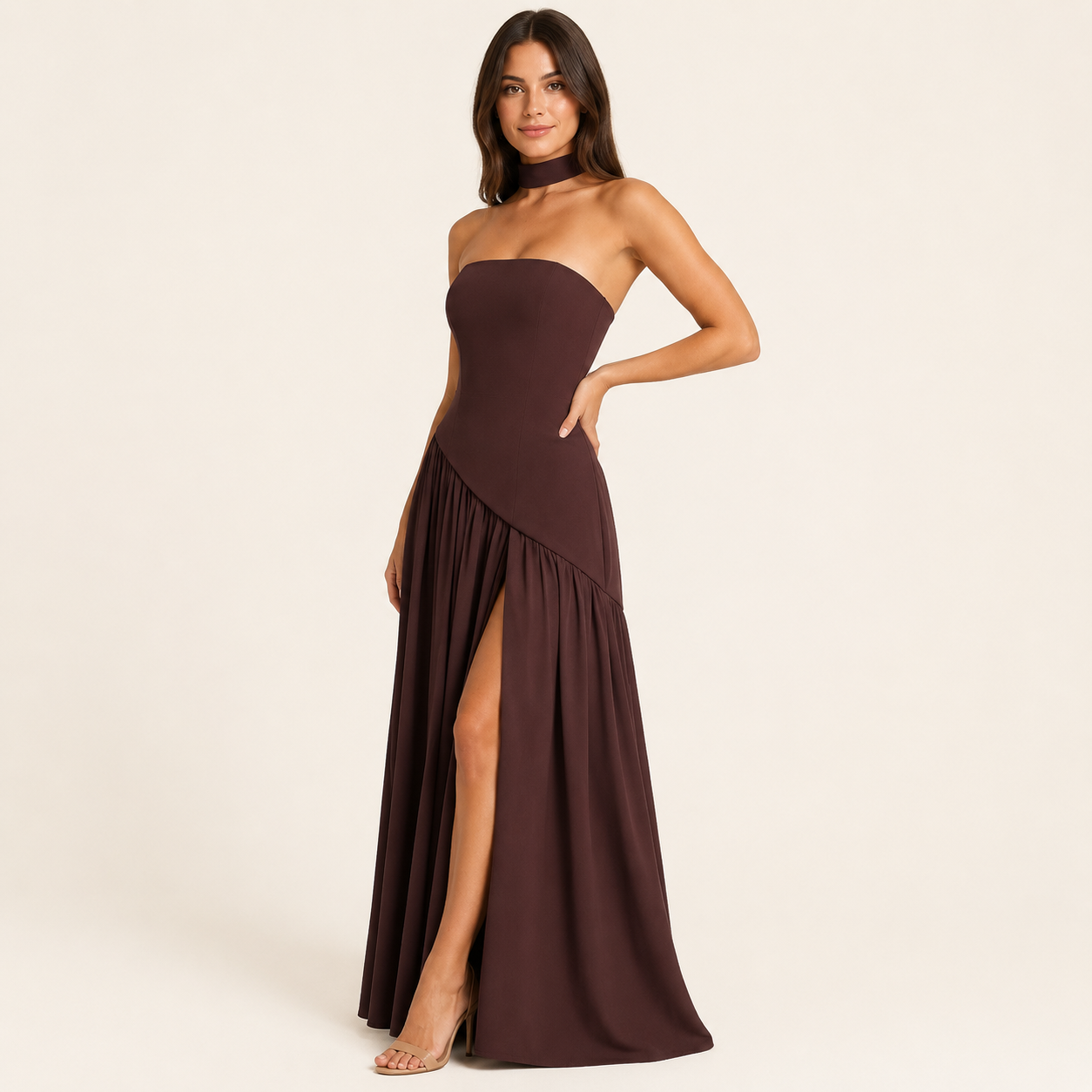 Vestido Terciopelo Elegante Mujer
