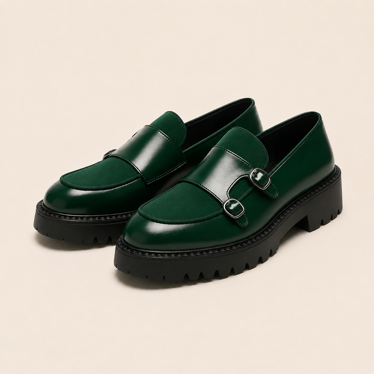 Zapatos Monk Doble Hombre